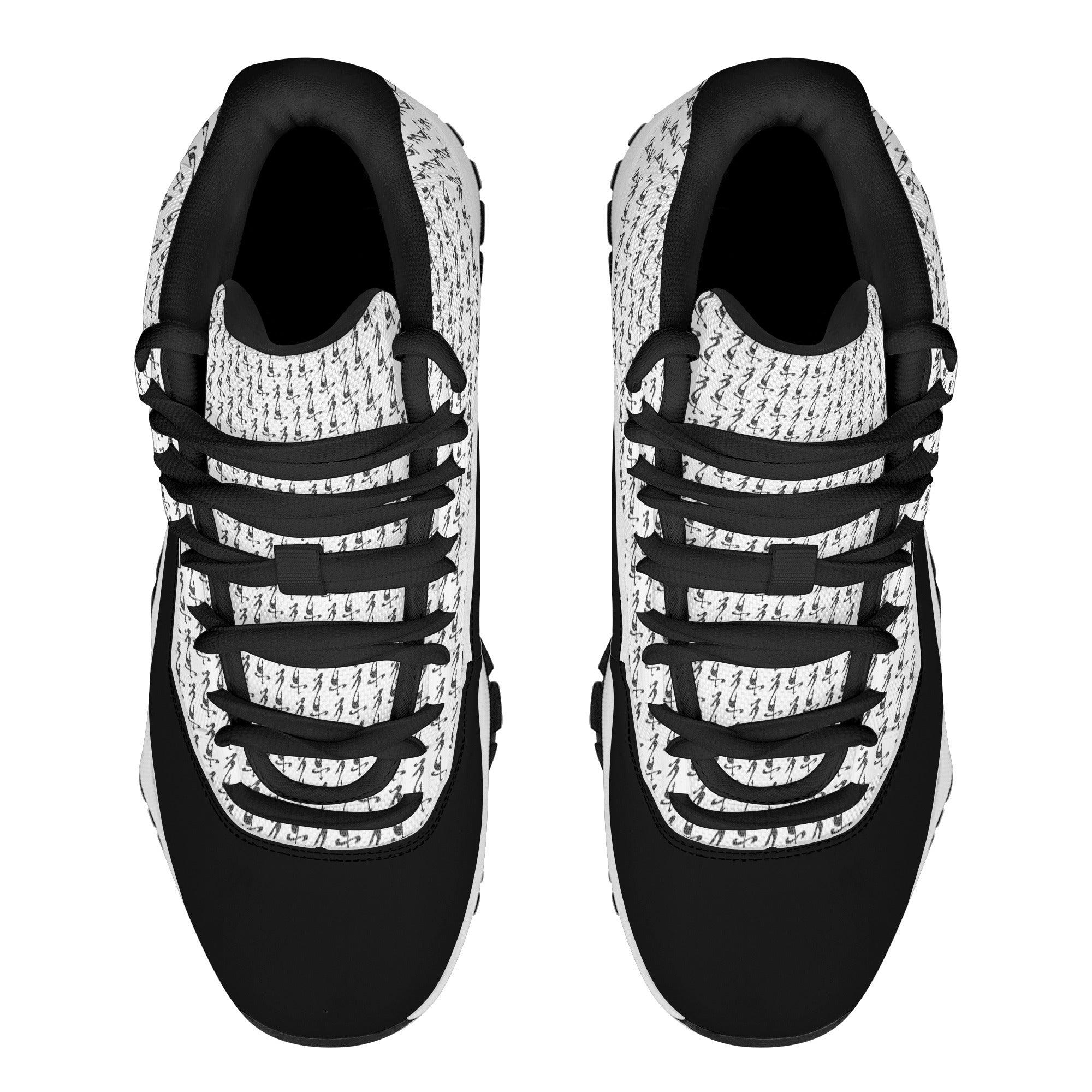 MES...Where (Mirrored Image) ~ Men's High Top Retro Basketball Shoes - MES...Where