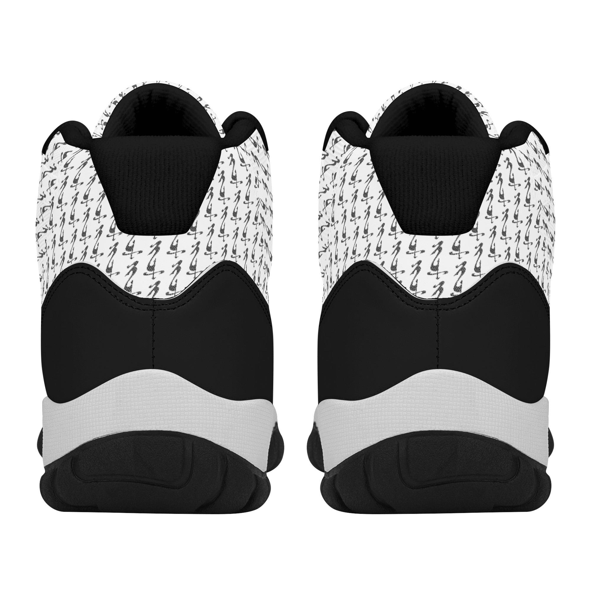 MES...Where (Mirrored Image) ~ Men's High Top Retro Basketball Shoes - MES...Where