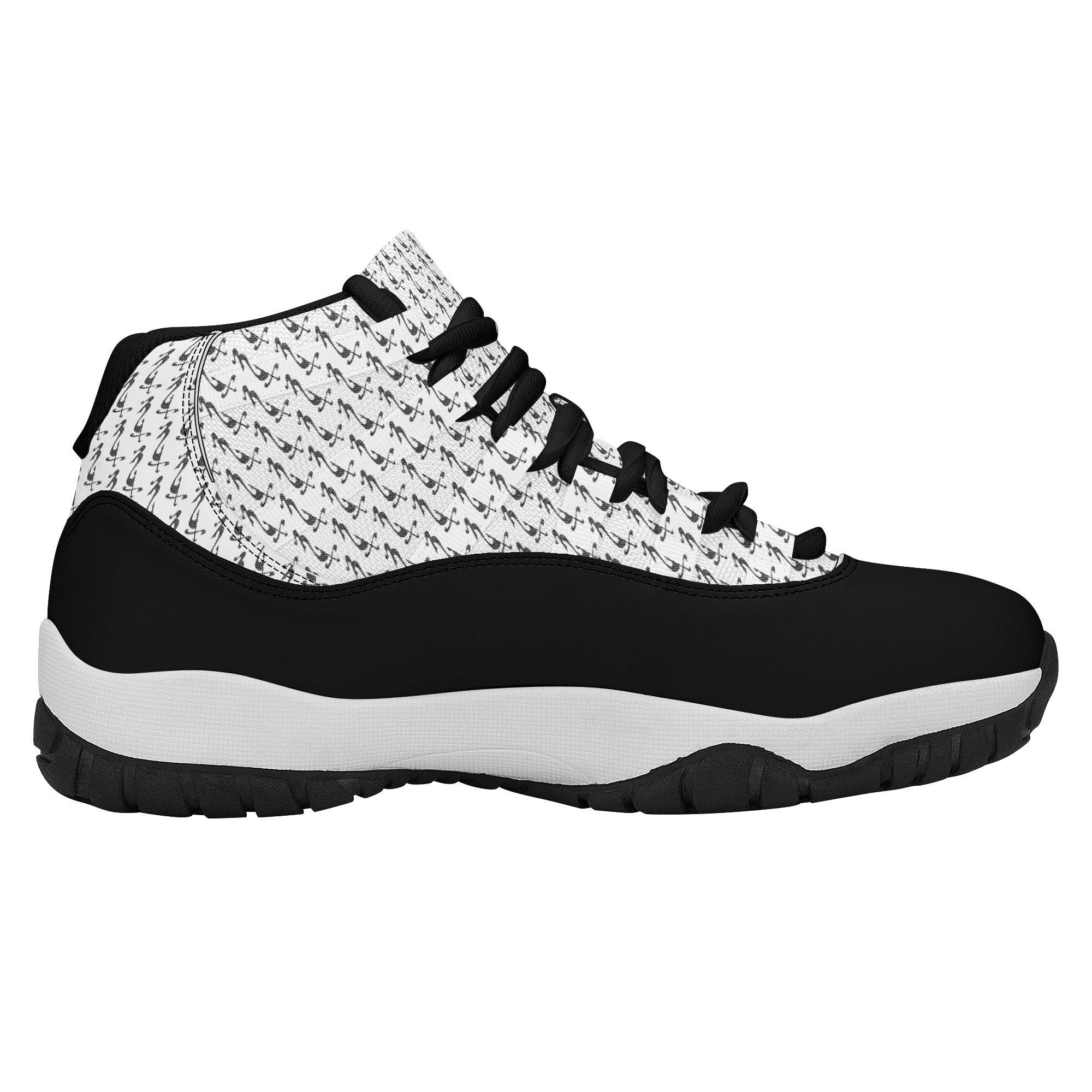 MES...Where (Mirrored Image) ~ Men's High Top Retro Basketball Shoes - MES...Where
