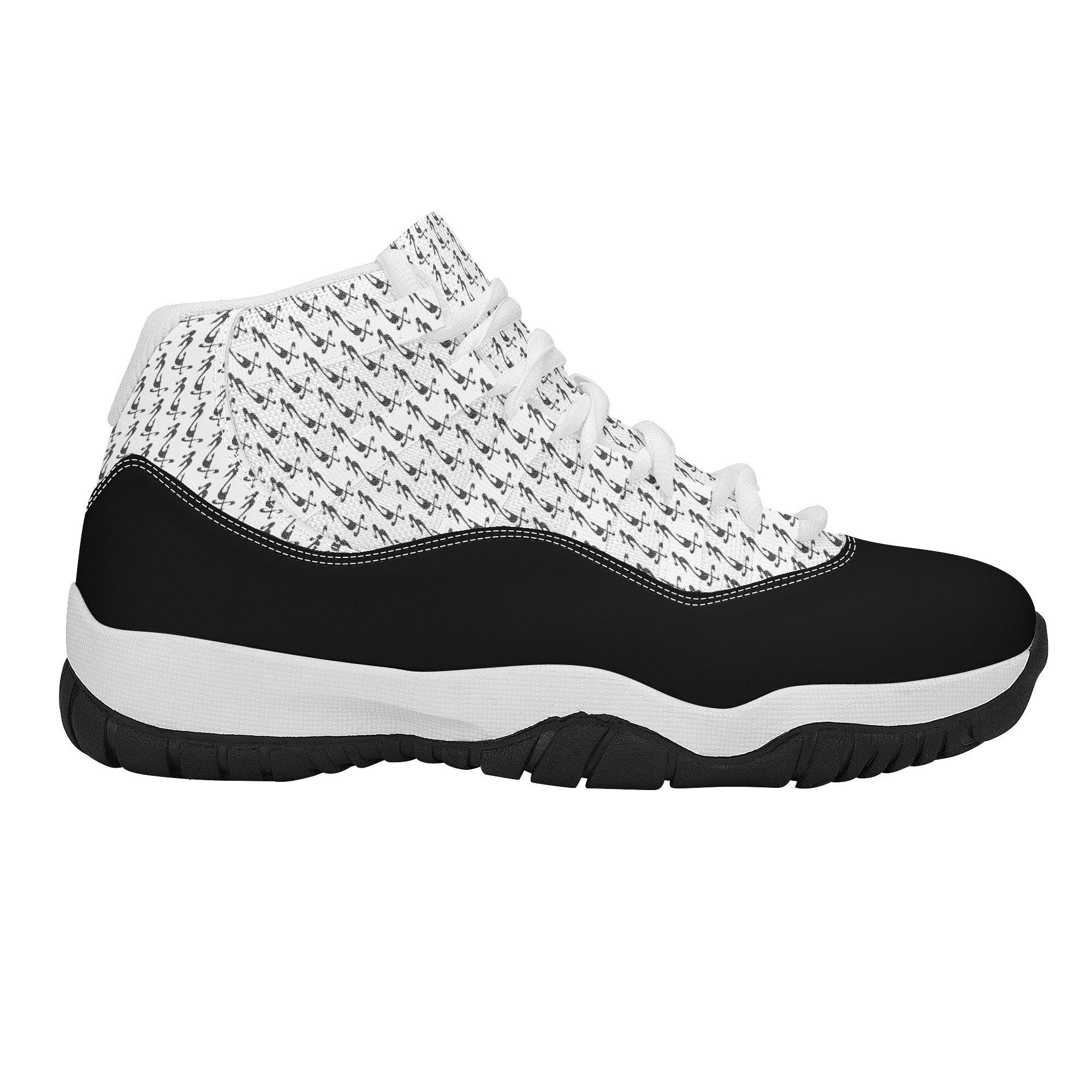 MES...Where (Mirrored Image) ~ Men's High Top Retro Basketball Shoes - MES...Where