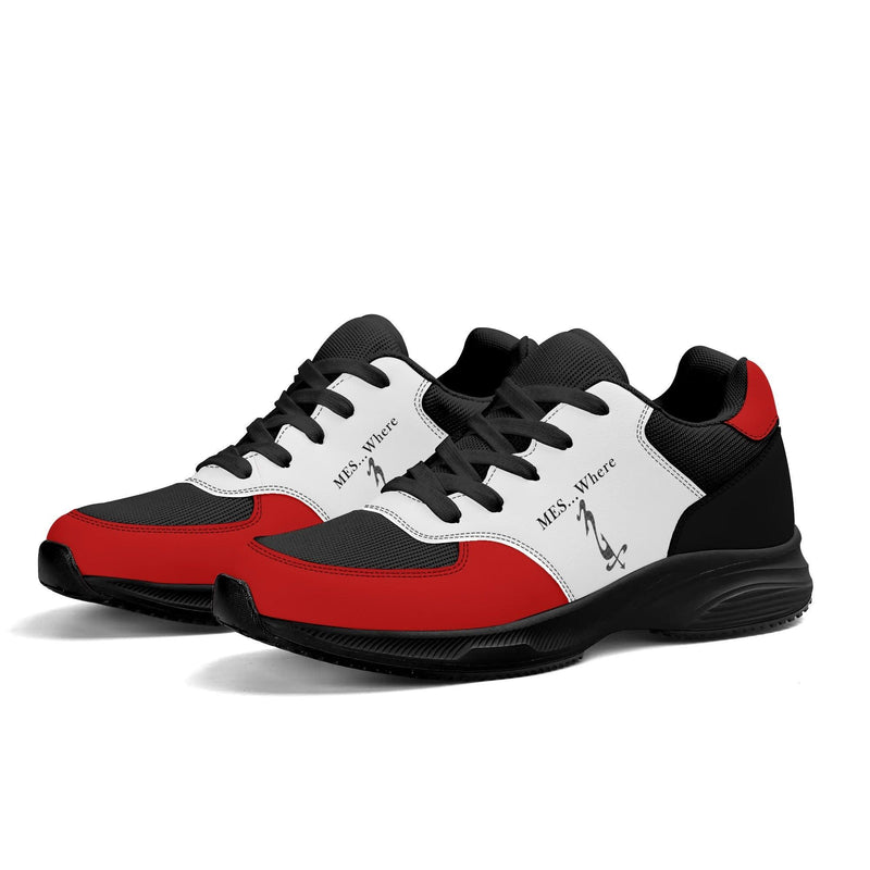 Adult Lightweight Brand Low Top Mesh and PU Platform Athletic Shoes WIth Personalized Logo /Name