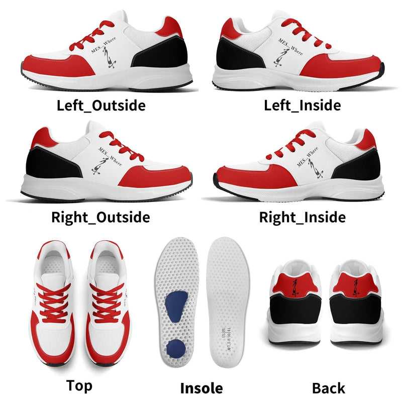 Adult Lightweight Brand Low Top Mesh and PU Platform Athletic Shoes WIth Personalized Logo /Name
