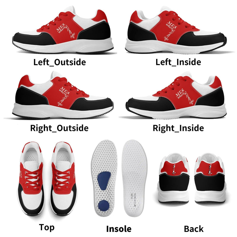 Adult Lightweight Brand Low Top Mesh and PU Platform Athletic Shoes WIth Personalized Logo /Name