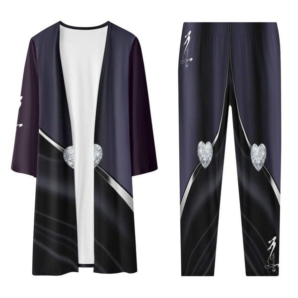 Women's Long Sleeve Cardigan and Leggings 2pcs