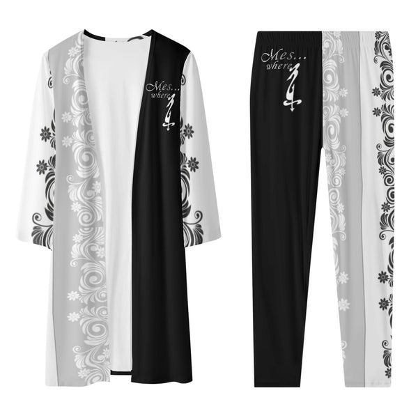 Women's Long Sleeve Cardigan and Leggings 2pcs