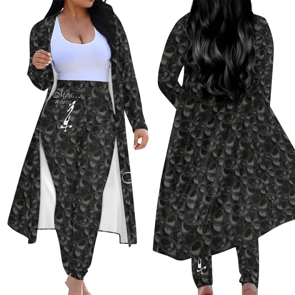 Women's Long Sleeve Cardigan and Leggings 2pcs