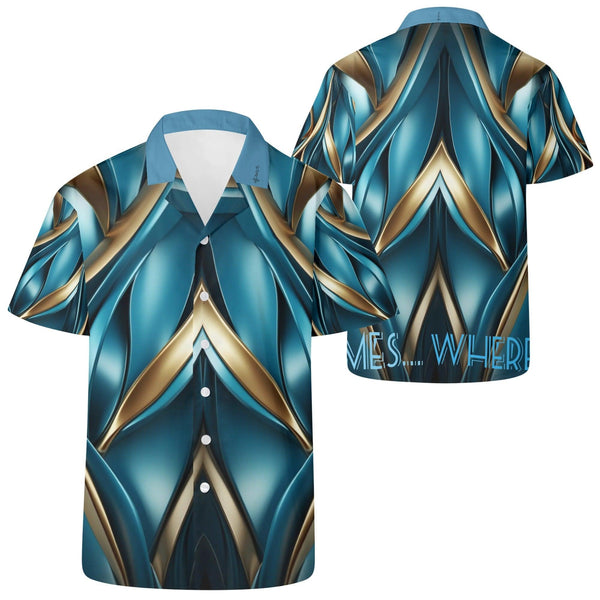 Mens All Over Print Casual Hawaiian Shirt