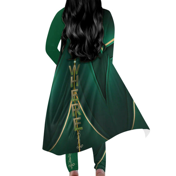 Women's Long Sleeve Cardigan and Leggings 2pcs