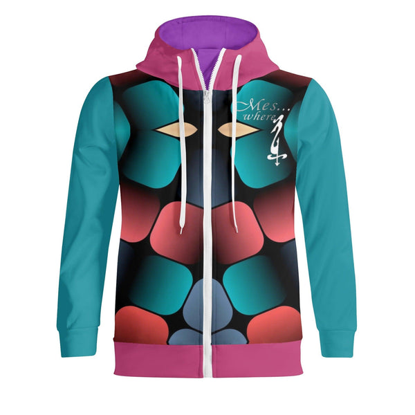 Women's Adult Full Zip Turtleneck Hoodie Streetwear
