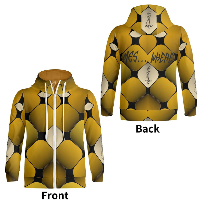 Men's Adult Full Zip Turtleneck Hoodie Streetwear