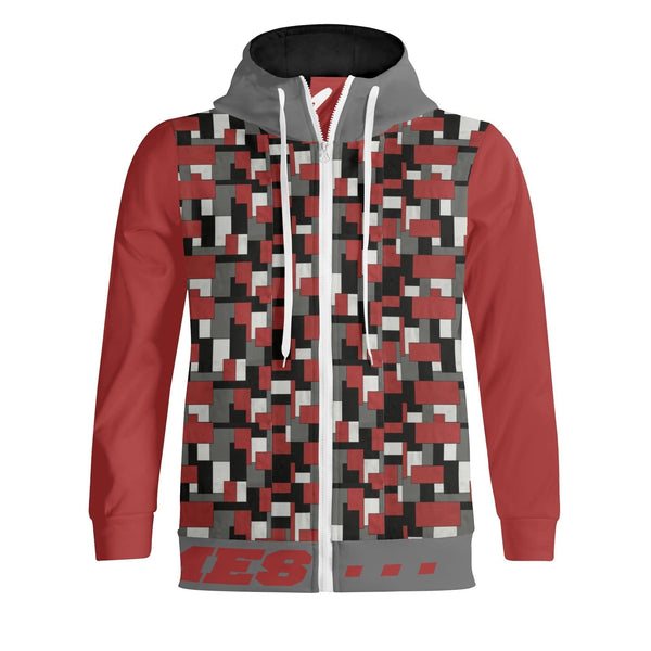 Men's Adult Full Zip Turtleneck Hoodie Streetwear
