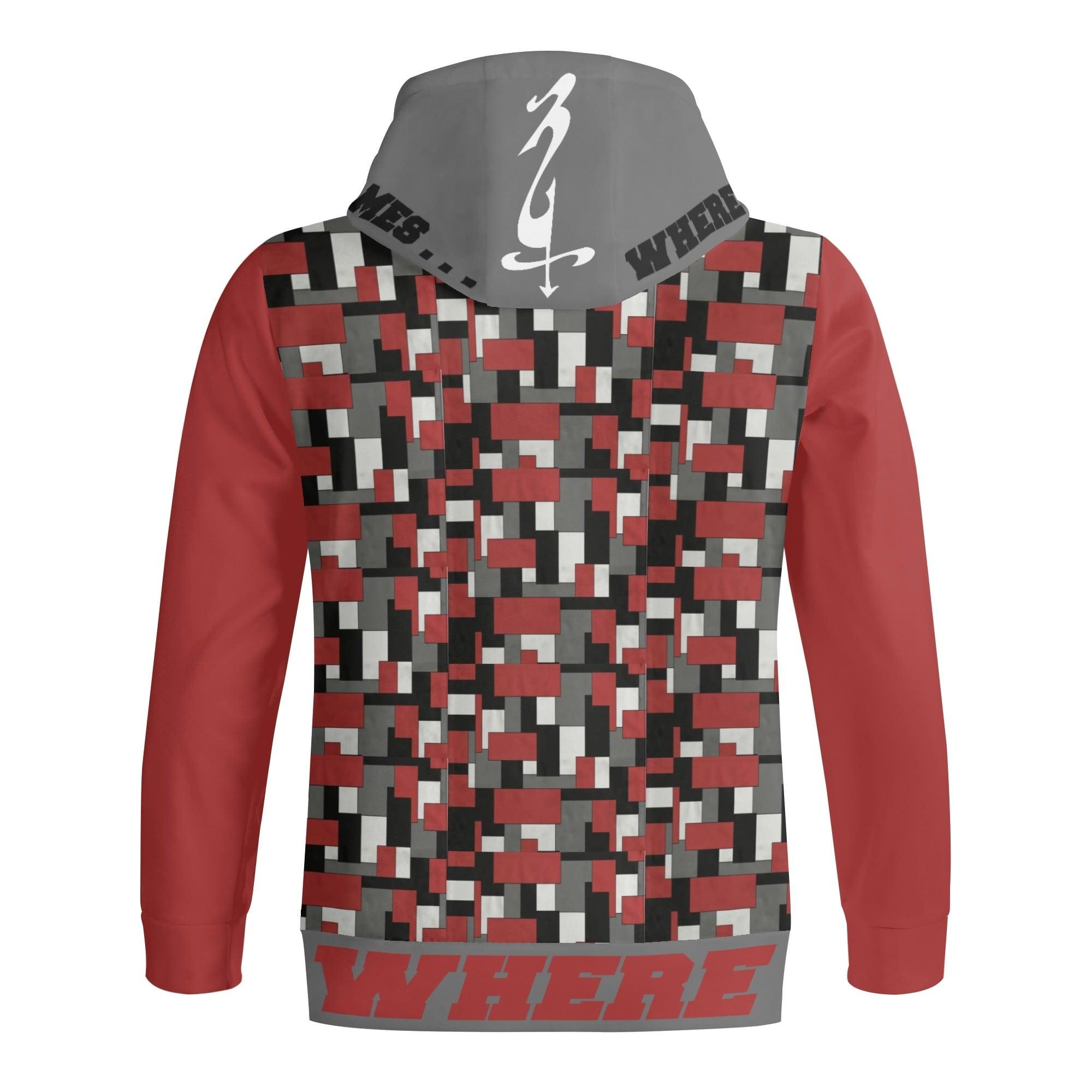 Men's Adult Full Zip Turtleneck Hoodie Streetwear - MES...Where