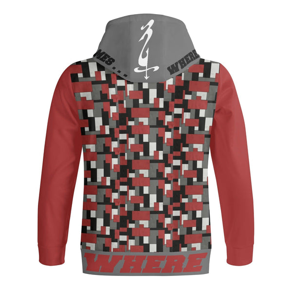 Men's Adult Full Zip Turtleneck Hoodie Streetwear