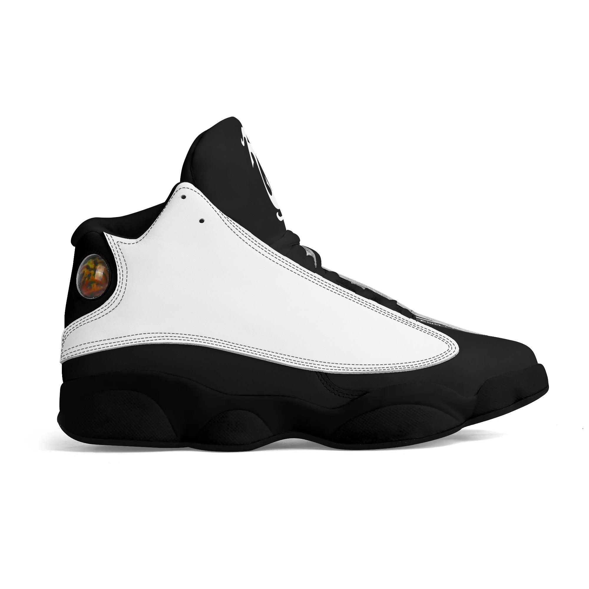 Men's Shoes White Black Outsole PU Leather Basketball Shoe - MES...Where