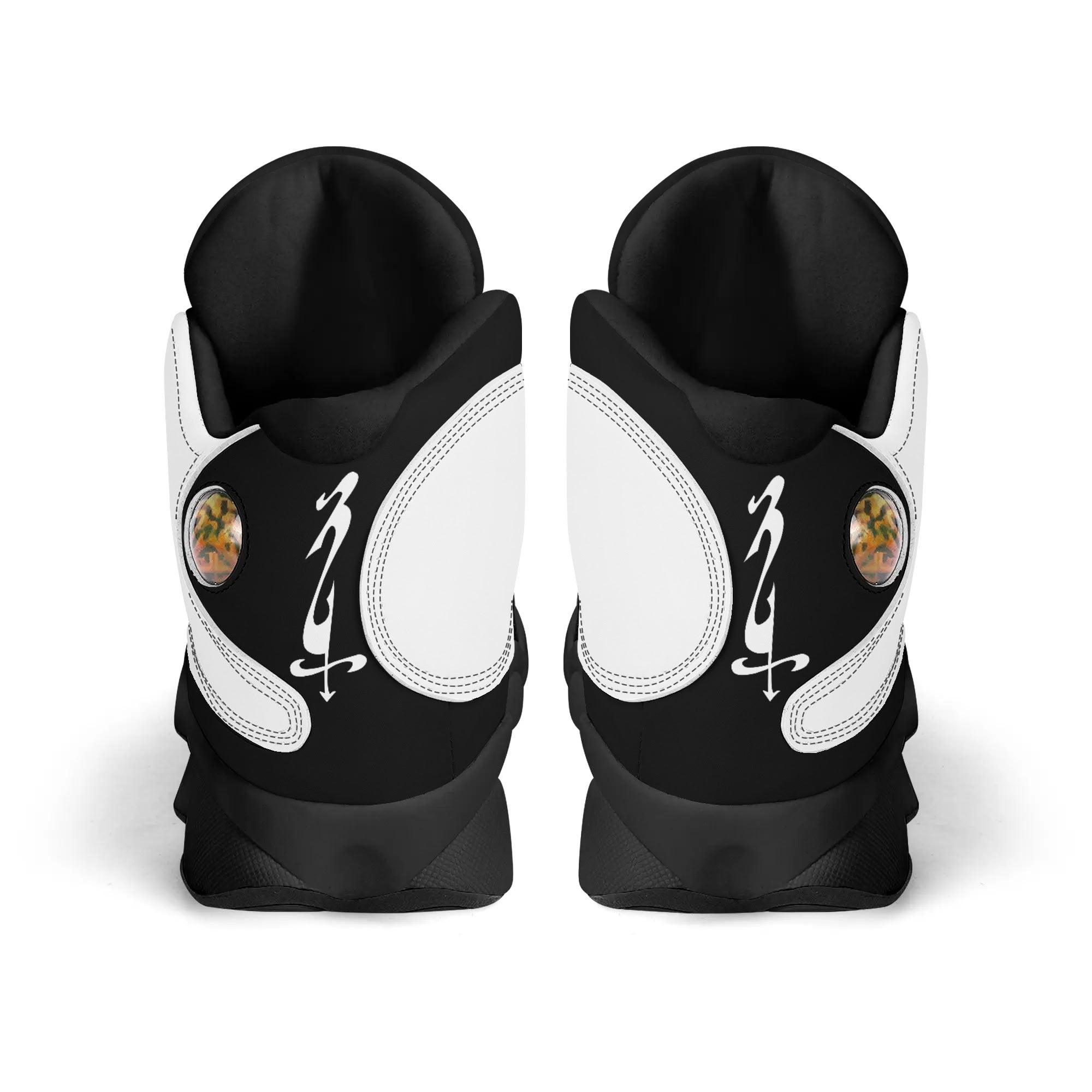 Men's Shoes White Black Outsole PU Leather Basketball Shoe - MES...Where