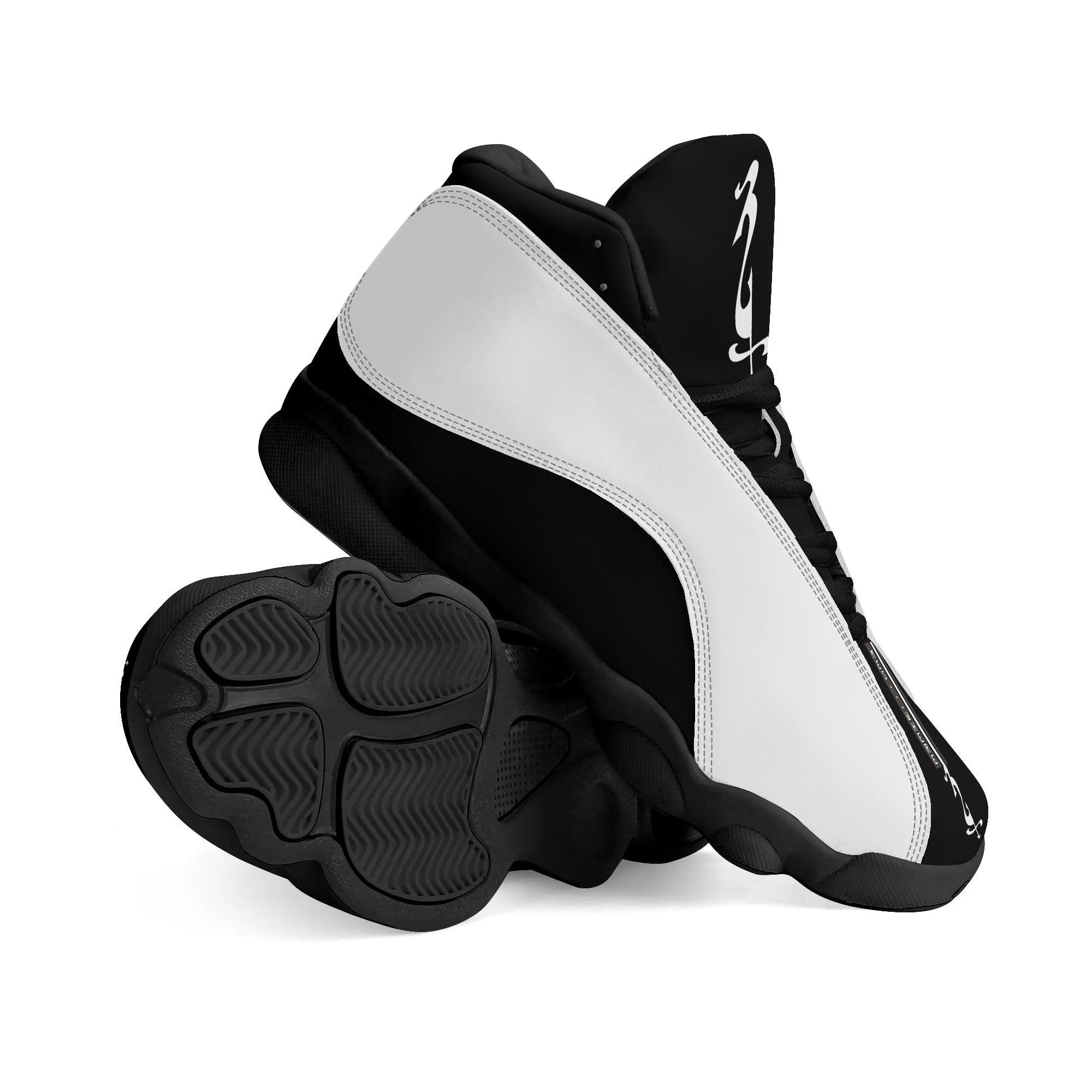Men's Shoes White Black Outsole PU Leather Basketball Shoe - MES...Where