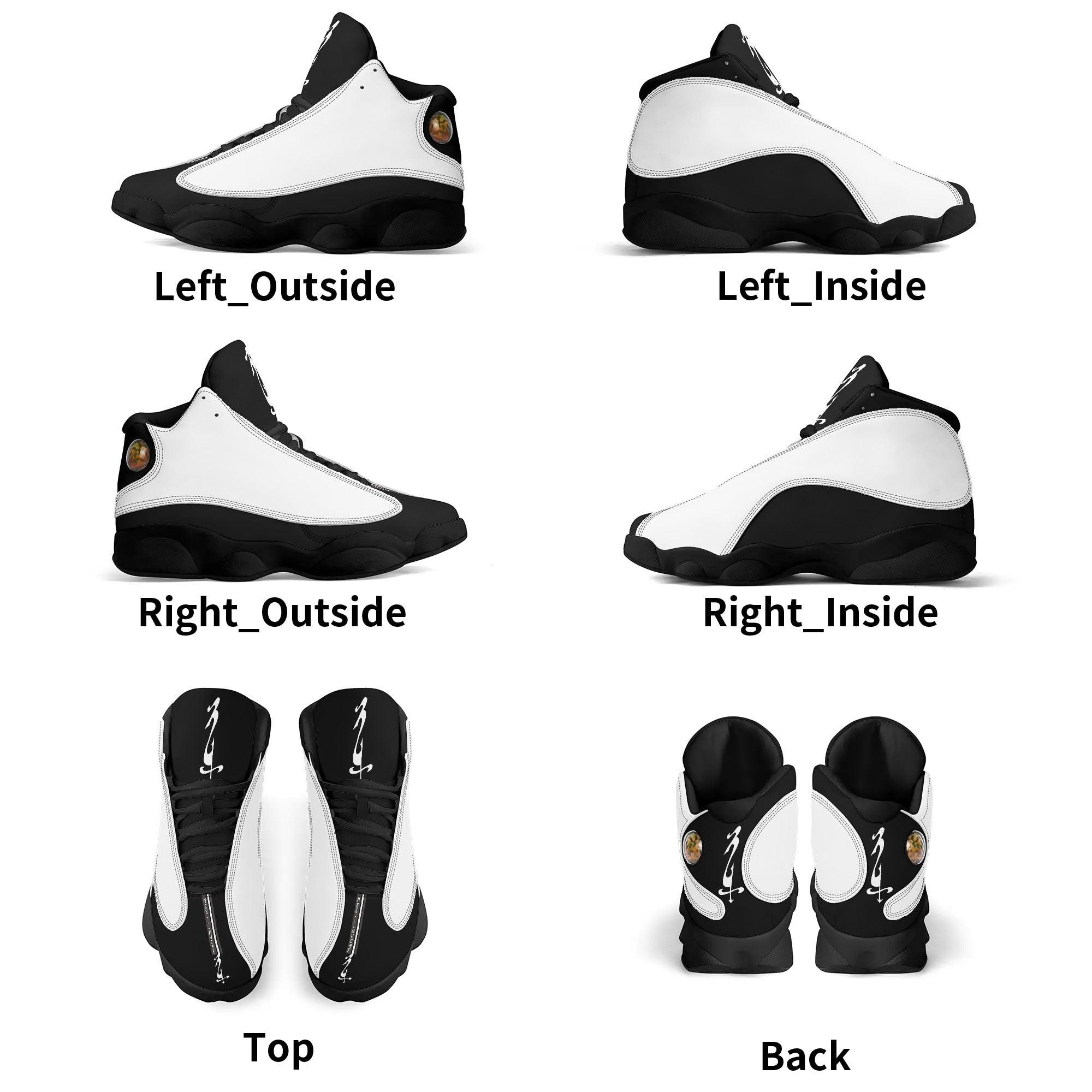 Men's Shoes White Black Outsole PU Leather Basketball Shoe - MES...Where
