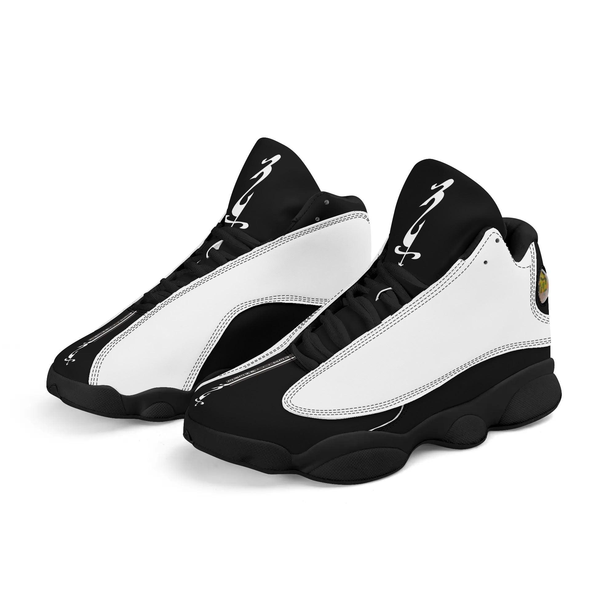Men's Shoes White Black Outsole PU Leather Basketball Shoe - MES...Where