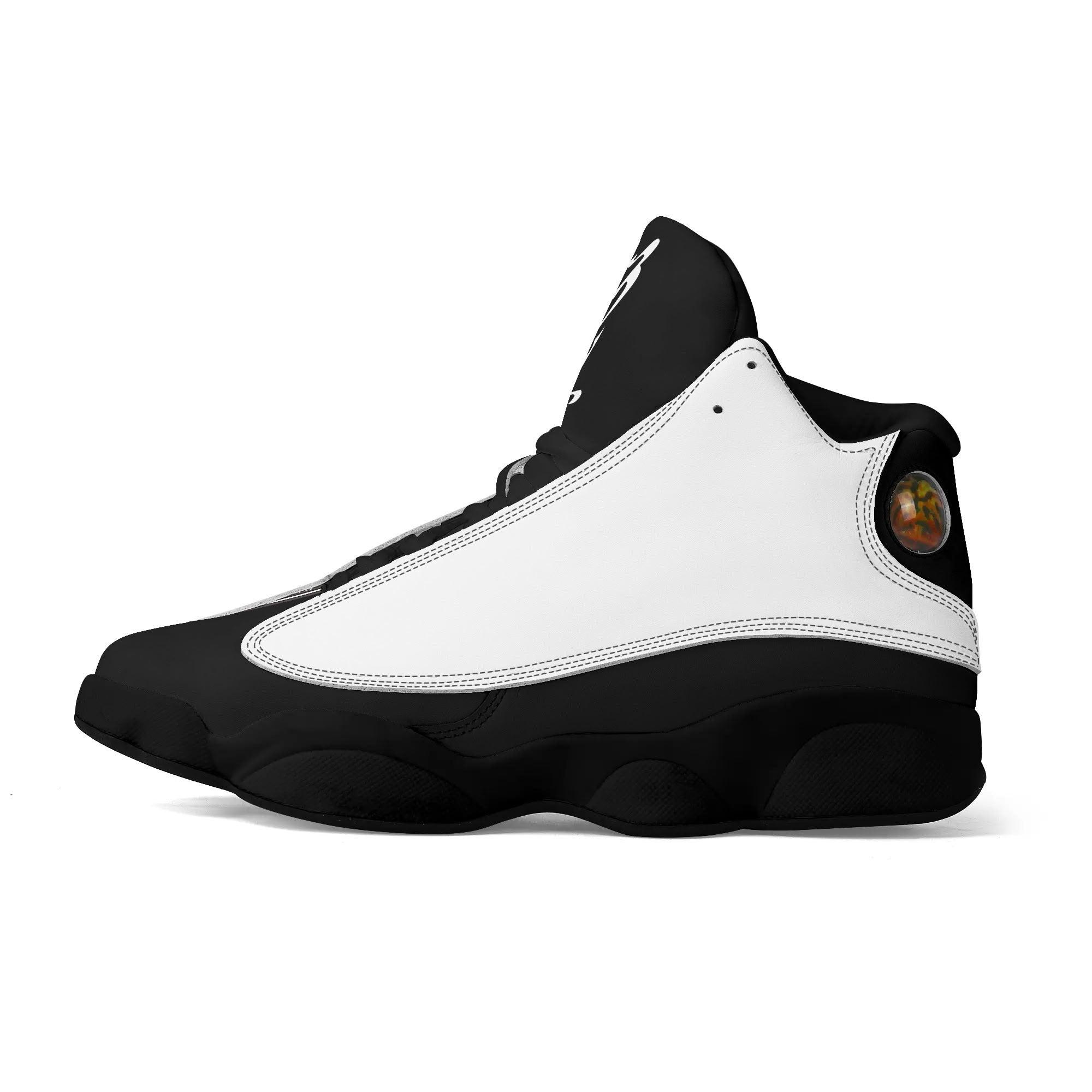 Men's Shoes White Black Outsole PU Leather Basketball Shoe - MES...Where