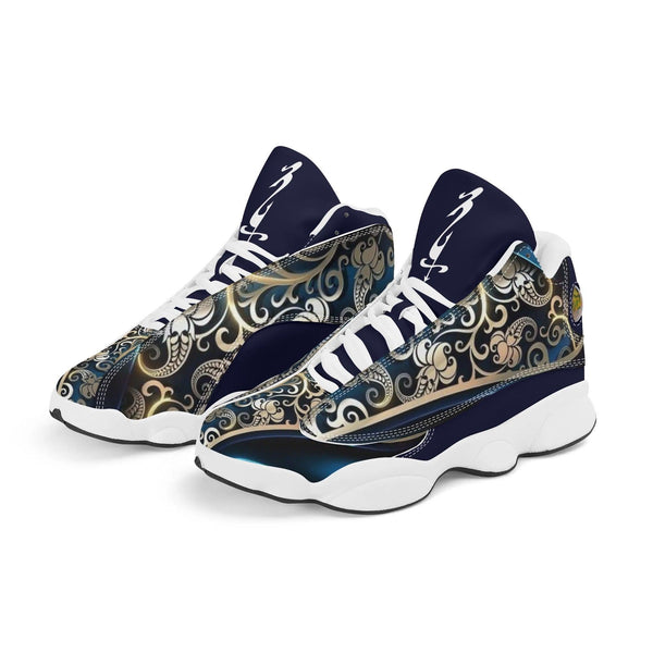 Men's Shoes White Black Outsole PU Leather Basketball Shoe