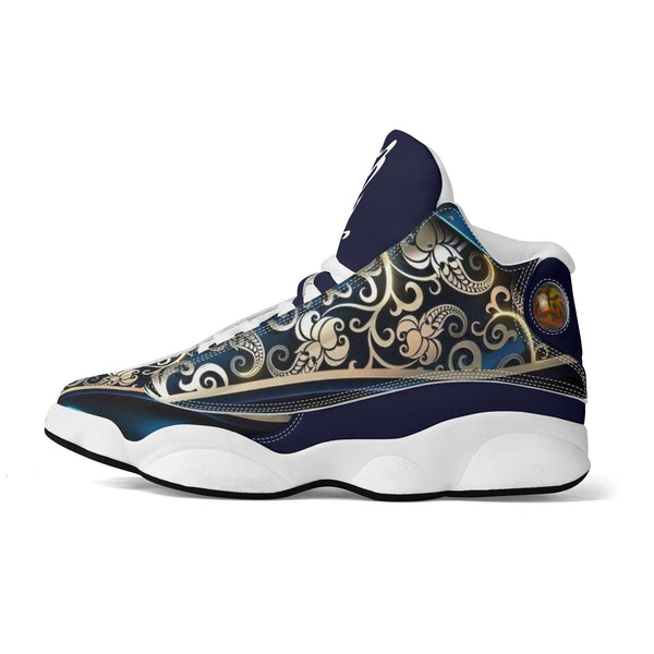 Men's Shoes White Black Outsole PU Leather Basketball Shoe