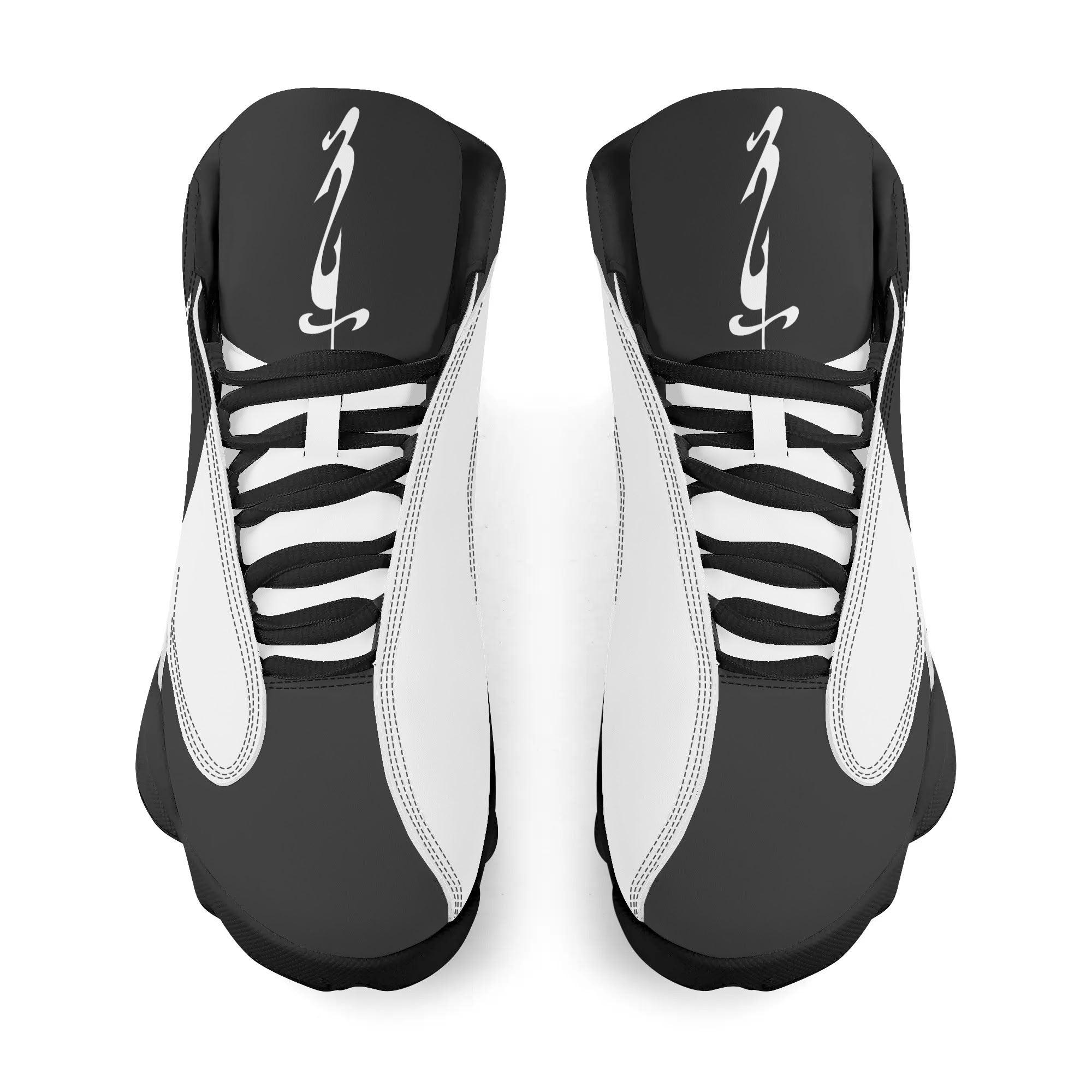 Men's Shoes White Black Outsole PU Leather Basketball Shoe - MES...Where