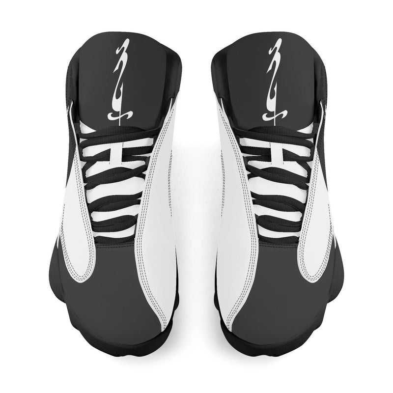 Men's Shoes White Black Outsole PU Leather Basketball Shoe