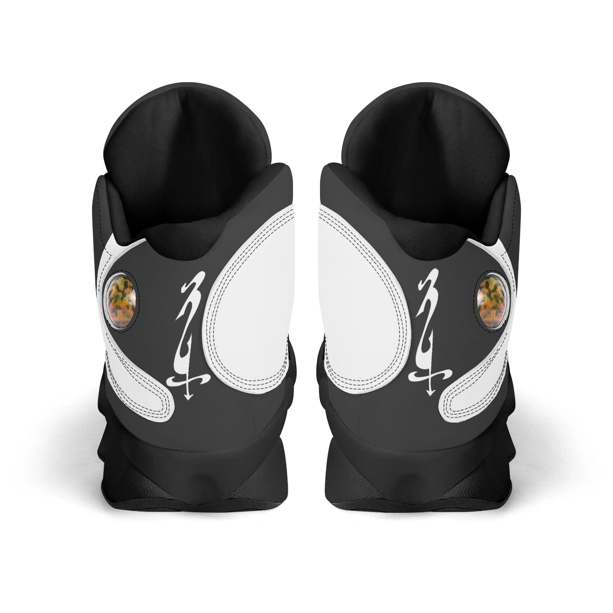 Men's Shoes White Black Outsole PU Leather Basketball Shoe - MES...Where
