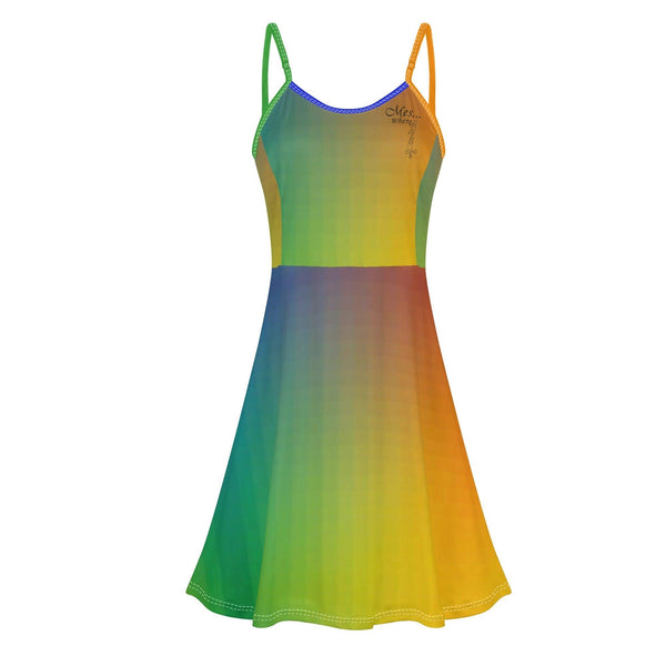 Women's Lounge Sleeveless Adjustable Spaghetti Strap Short Swing Dress