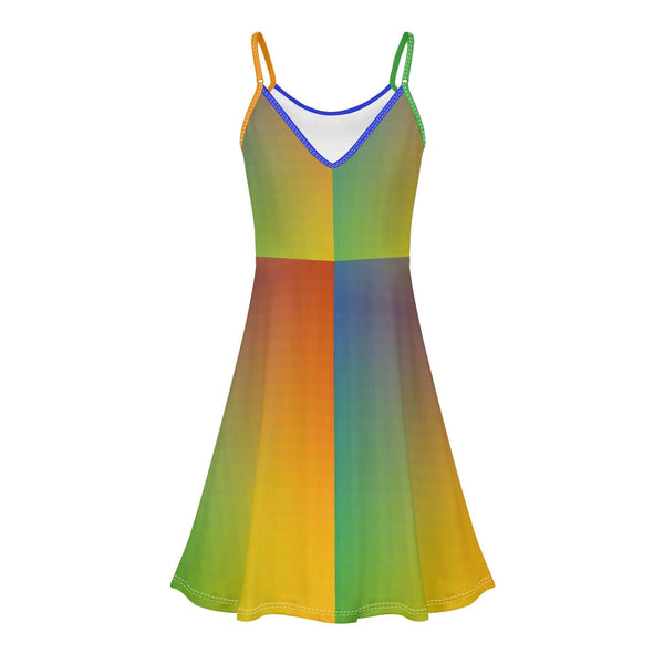 Women's Lounge Sleeveless Adjustable Spaghetti Strap Short Swing Dress