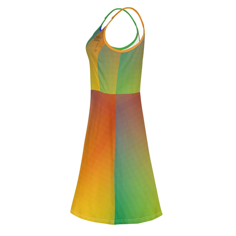 Women's Lounge Sleeveless Adjustable Spaghetti Strap Short Swing Dress