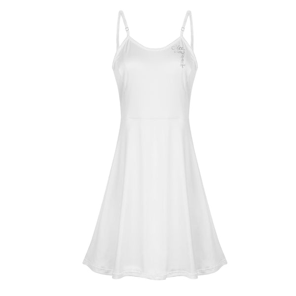 Women's Lounge Sleeveless Adjustable Spaghetti Strap Short Swing Dress