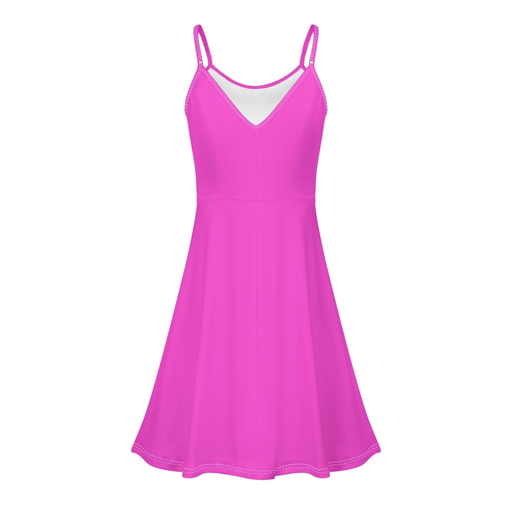 Women's Lounge Sleeveless Adjustable Spaghetti Strap Short Swing Dress - MES...Where