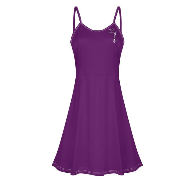 Women's Lounge Sleeveless Adjustable Spaghetti Strap Short Swing Dress
