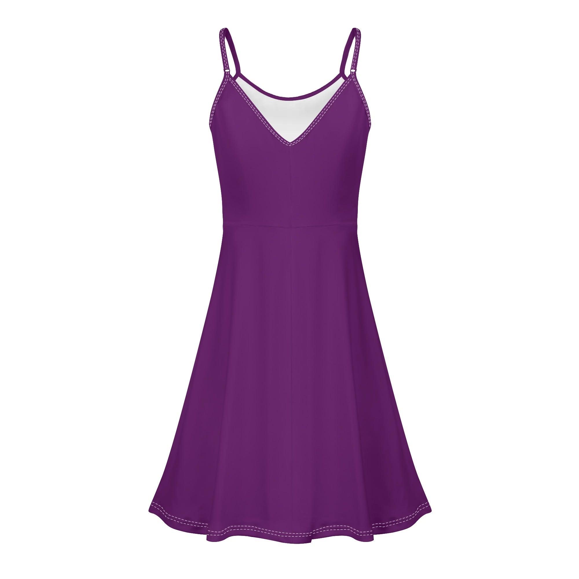 Women's Lounge Sleeveless Adjustable Spaghetti Strap Short Swing Dress - MES...Where