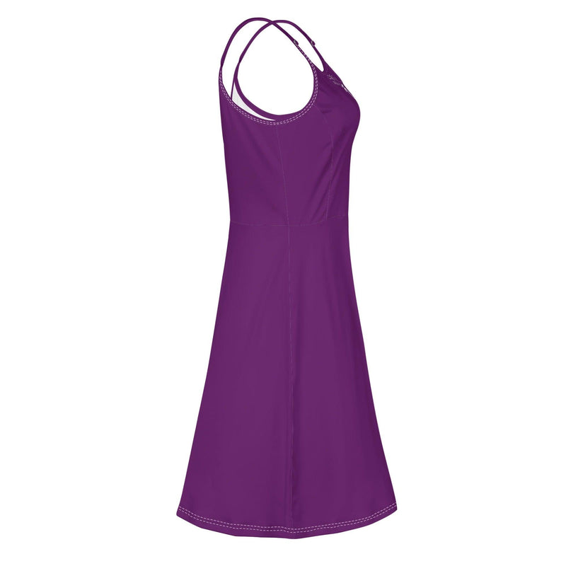 Women's Lounge Sleeveless Adjustable Spaghetti Strap Short Swing Dress