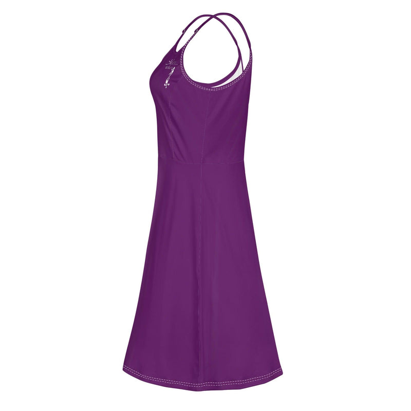 Women's Lounge Sleeveless Adjustable Spaghetti Strap Short Swing Dress