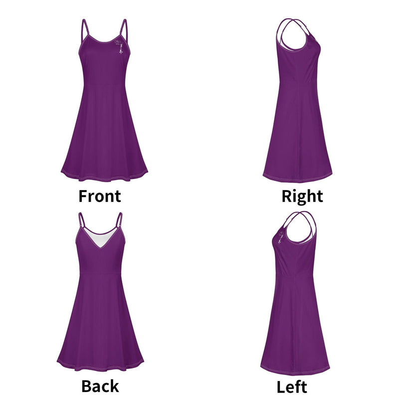Women's Lounge Sleeveless Adjustable Spaghetti Strap Short Swing Dress