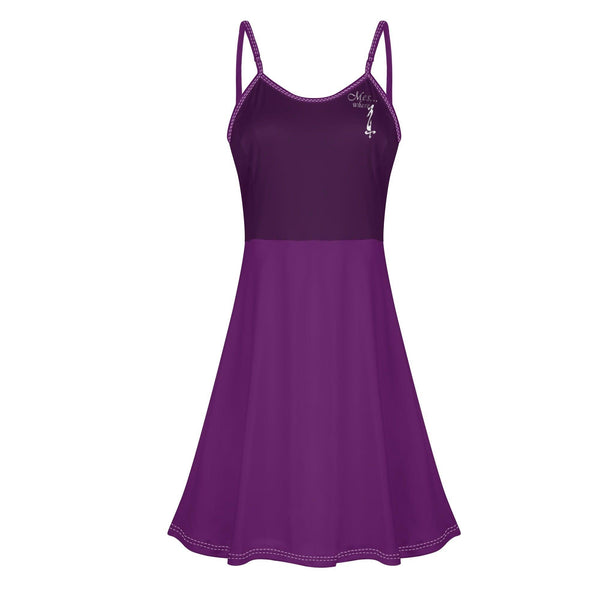 Women's Lounge Sleeveless Adjustable Spaghetti Strap Short Swing Dress
