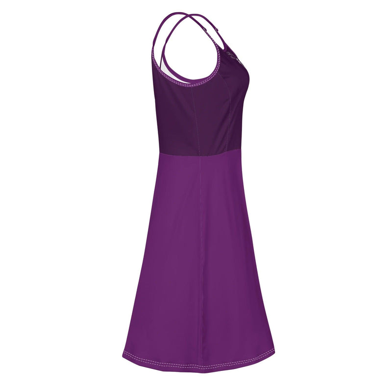 Women's Lounge Sleeveless Adjustable Spaghetti Strap Short Swing Dress