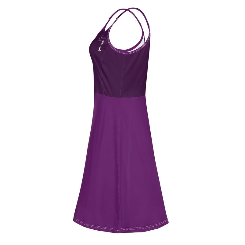 Women's Lounge Sleeveless Adjustable Spaghetti Strap Short Swing Dress