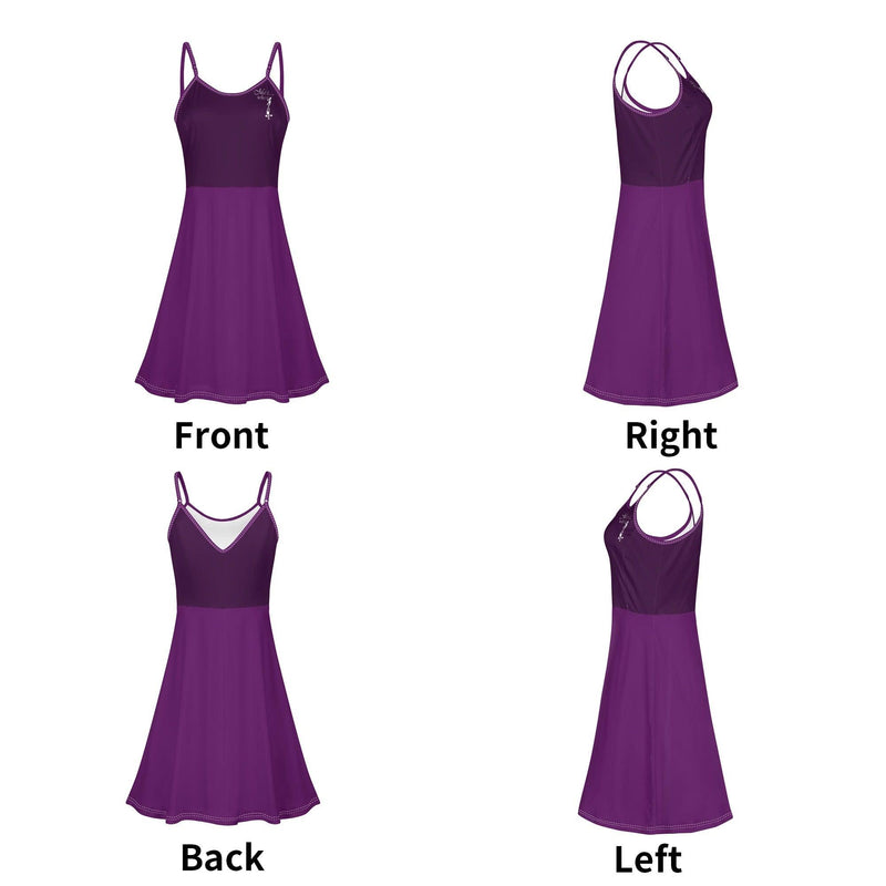 Women's Lounge Sleeveless Adjustable Spaghetti Strap Short Swing Dress