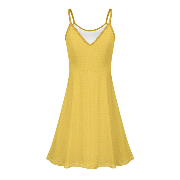 Women's Lounge Sleeveless Adjustable Spaghetti Strap Short Swing Dress