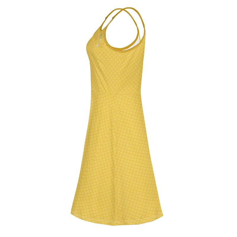 Women's Lounge Sleeveless Adjustable Spaghetti Strap Short Swing Dress