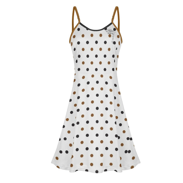 Women's Lounge Sleeveless Adjustable Spaghetti Strap Short Swing Dress