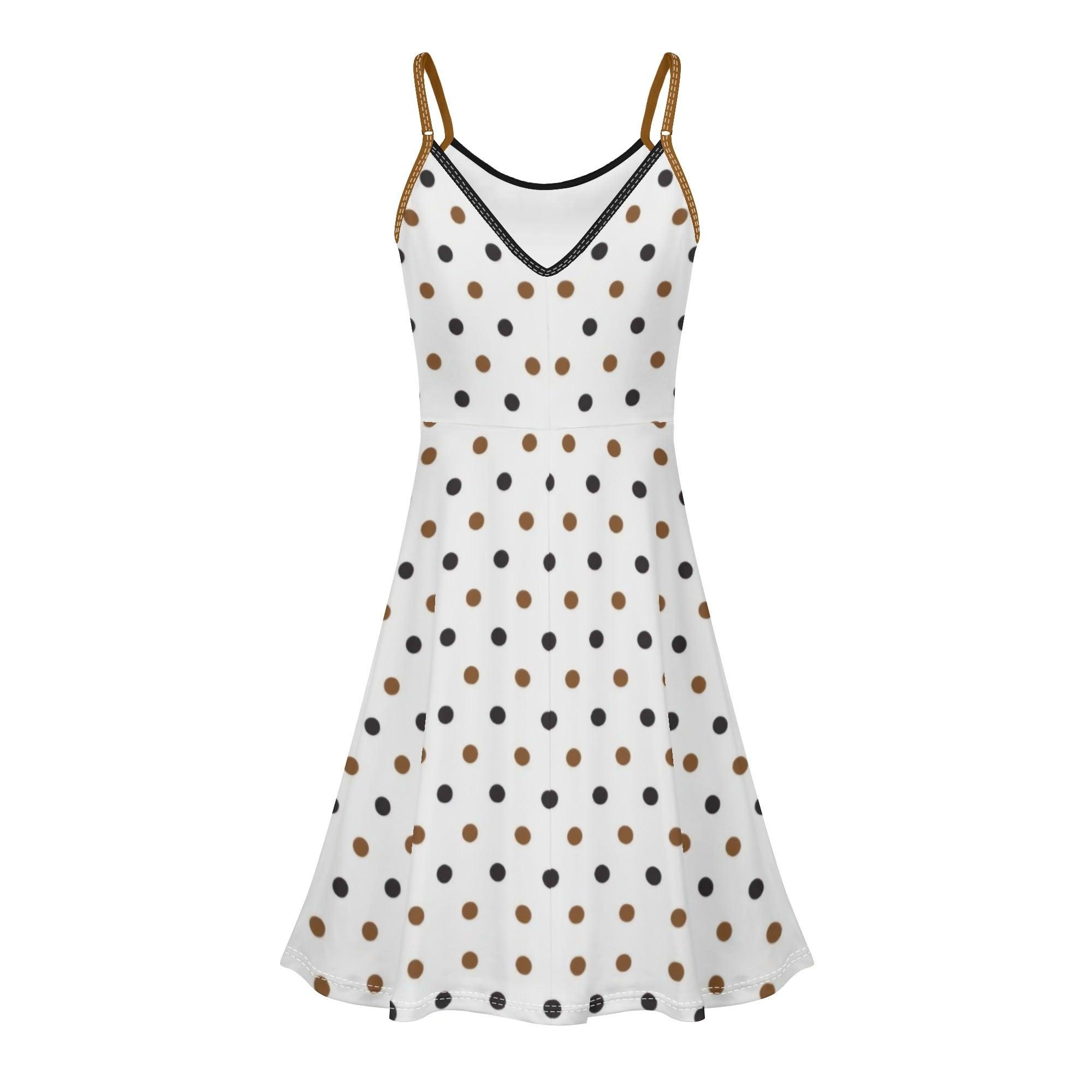 Women's Lounge Sleeveless Adjustable Spaghetti Strap Short Swing Dress - MES...Where