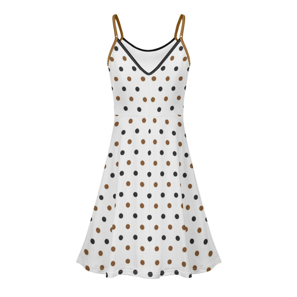 Women's Lounge Sleeveless Adjustable Spaghetti Strap Short Swing Dress
