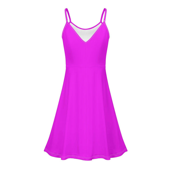 Women's Lounge Sleeveless Adjustable Spaghetti Strap Short Swing Dress