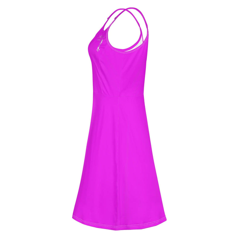Women's Lounge Sleeveless Adjustable Spaghetti Strap Short Swing Dress