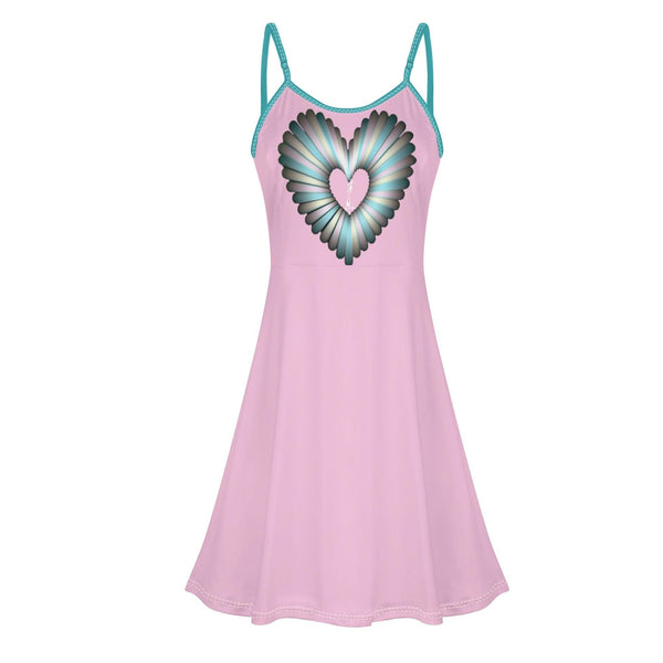 Women's Lounge Sleeveless Adjustable Spaghetti Strap Short Swing Dress